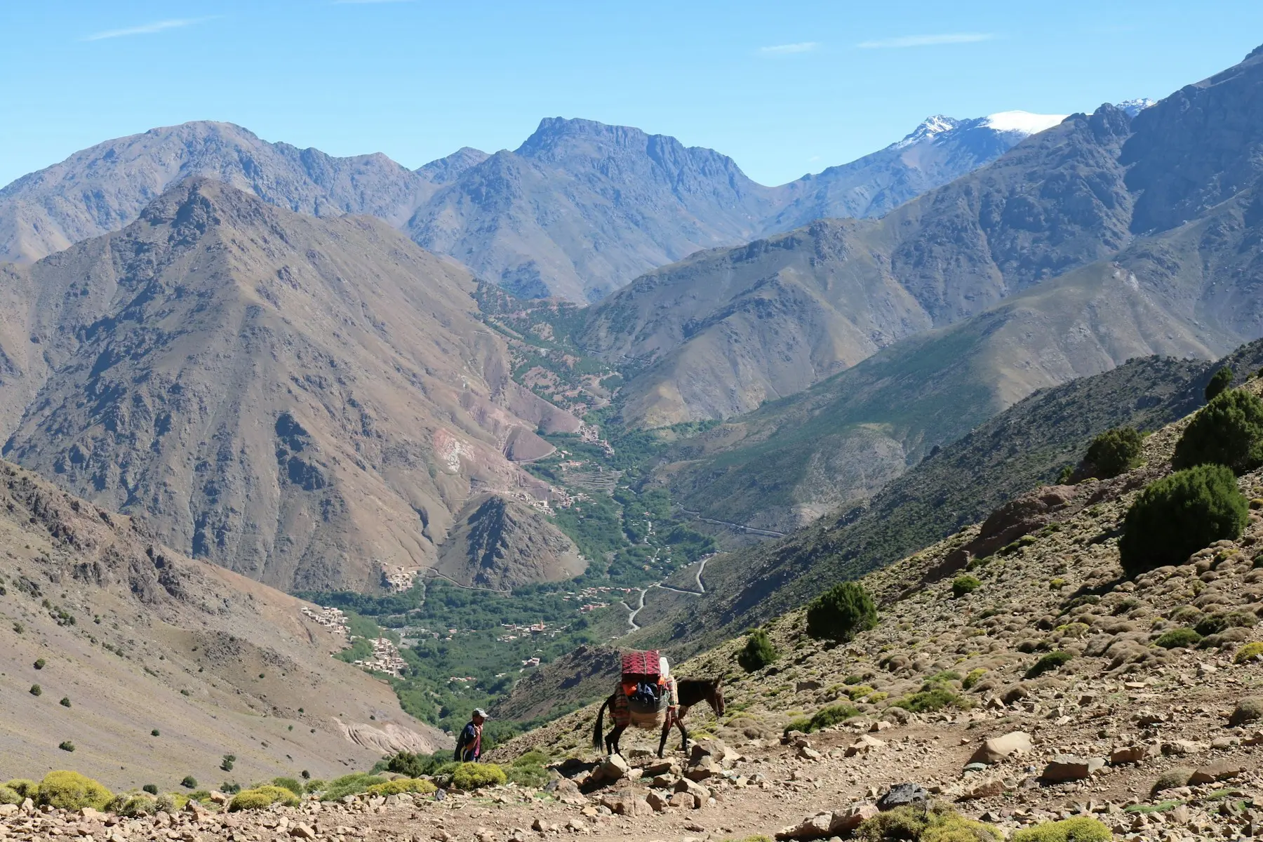 Valley in the High Atlas Mountains near Imlil
