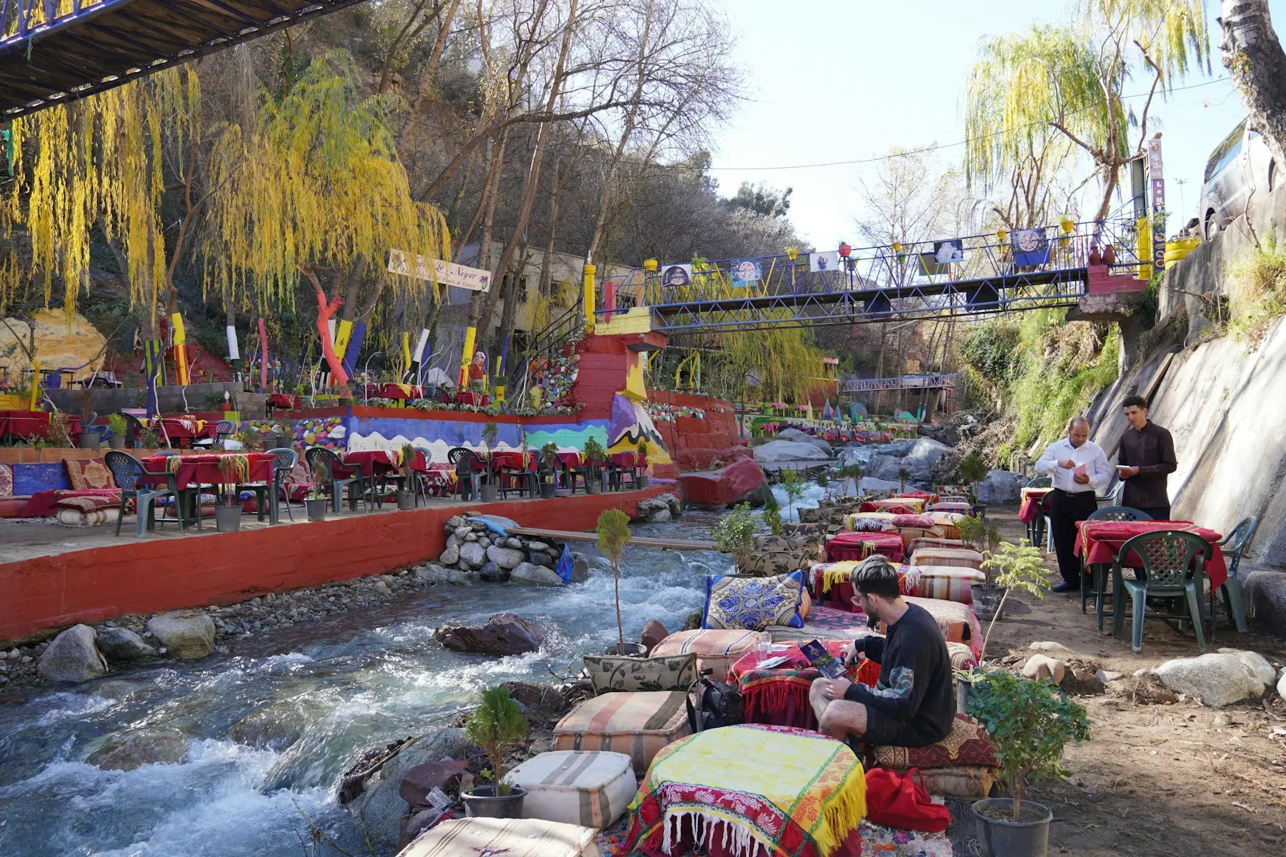 Riverside terrace in the Ourika Valley